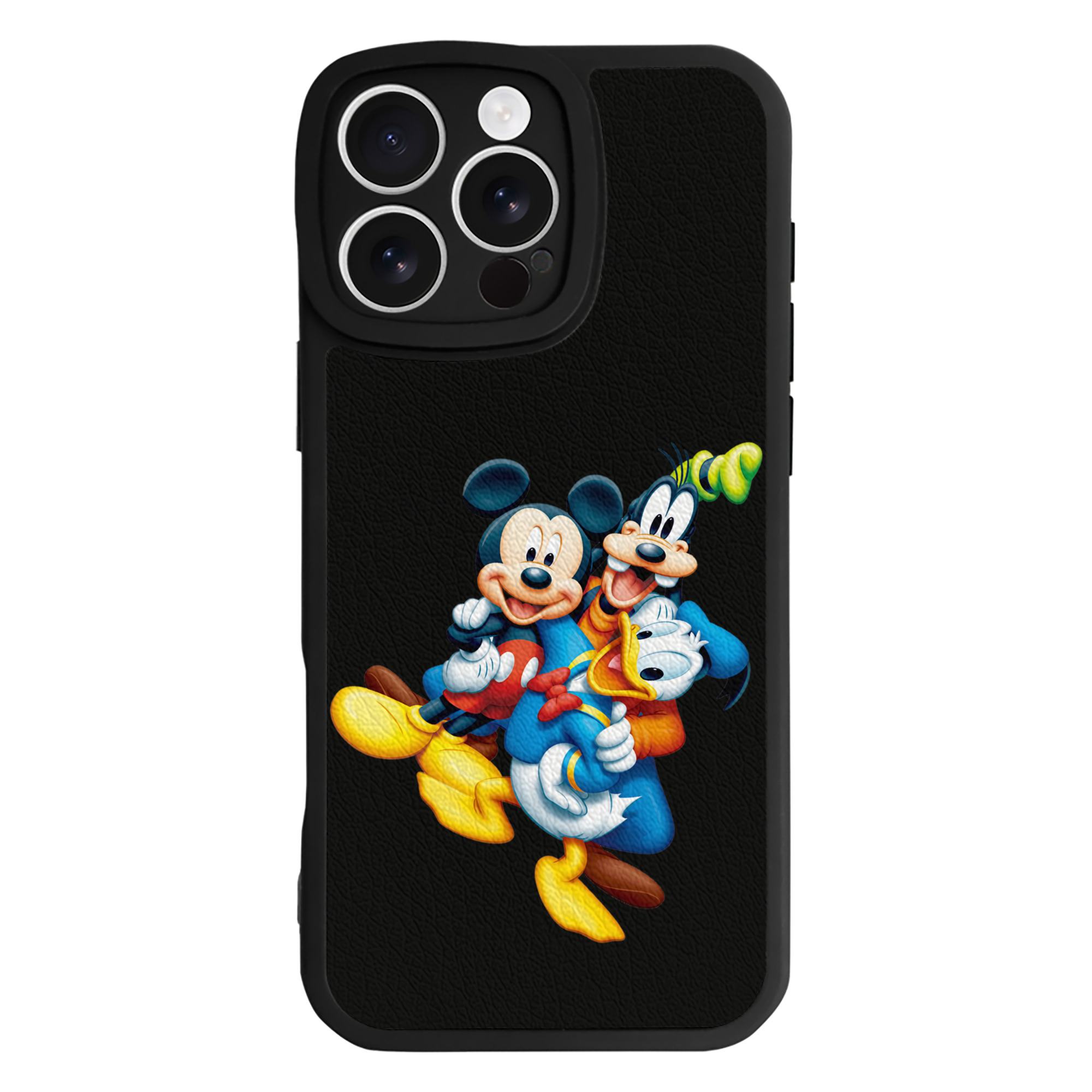 （画像用） ミッキーマウス Mickey Mouse 【iPhone 16シリーズ対応】シリコンスマホケース（レザー調） 材質：シリコン